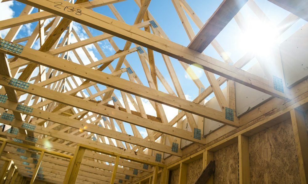 Wooden roof framing truss